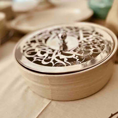 Calligraphy Bram with pure silver lid