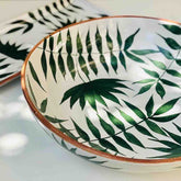 Palm Leaves Round Pasta Platter