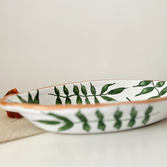 Palm Leaves Oval Deep Platter